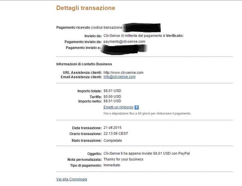 Payment 861 for Ysense