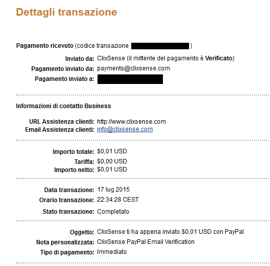 Payment 877 for Ysense