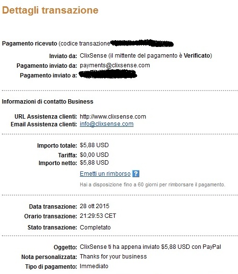 Payment 896 for Ysense