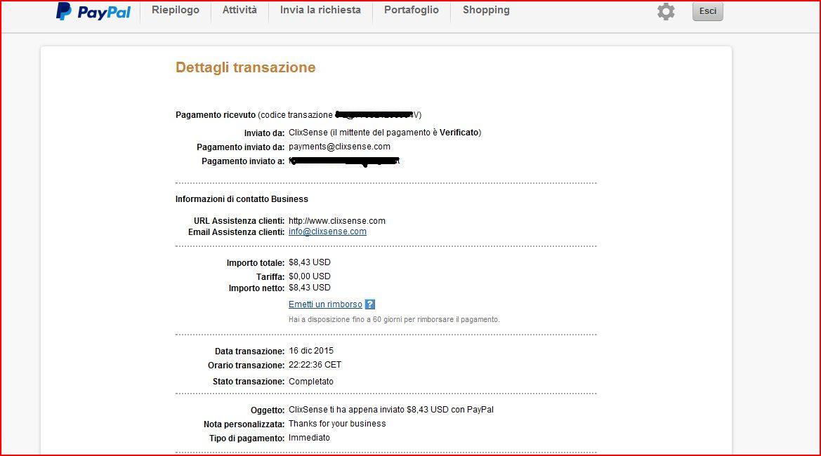 Payment 1005 for Ysense