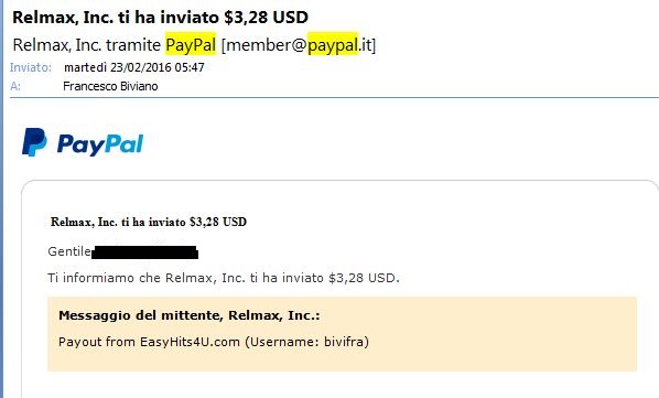 Payment 42 for Easyhits4u