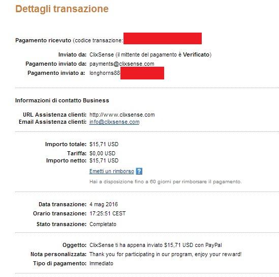 Payment 1356 for Ysense