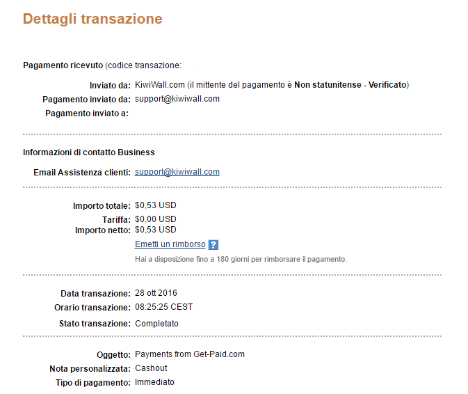 Pagamento 40 per Getpaid