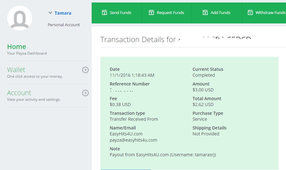 Payment 88 for Easyhits4u