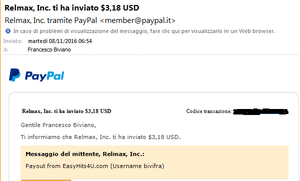 Payment 91 for Easyhits4u