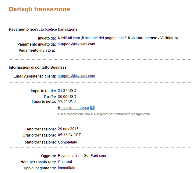 Pagamento 41 per Getpaid