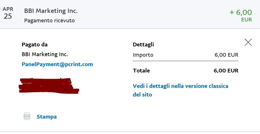 Payment 169 for Foresta D'opinioni