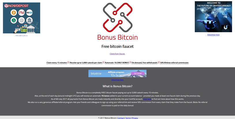 Get free bitcoin bonus